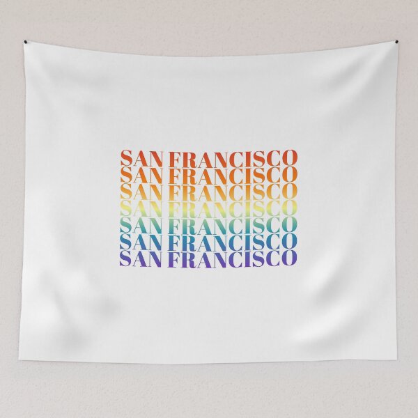 Item preview, San Francisco Rainbow aesthetic Typography. designed and sold by Stick2stamp.