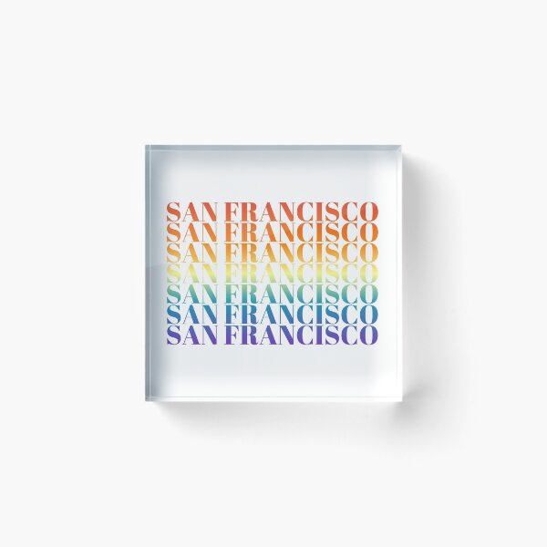 Item preview, San Francisco Rainbow aesthetic Typography. designed and sold by Stick2stamp.
