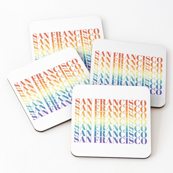 Item preview, San Francisco Rainbow aesthetic Typography. designed and sold by Stick2stamp.