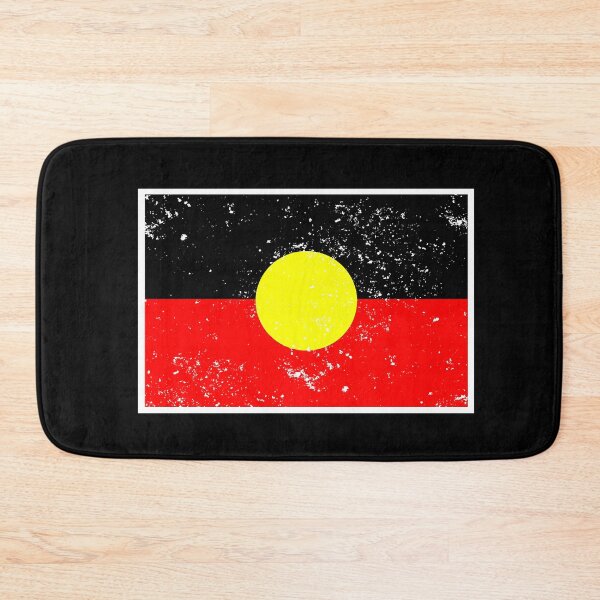 Item preview, Aboriginal Flag with distressed effect designed and sold by enriquepma.