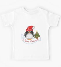 Cute Christmas Penguin Kids Tee
