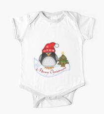 Cute Christmas Penguin One Piece - Short Sleeve