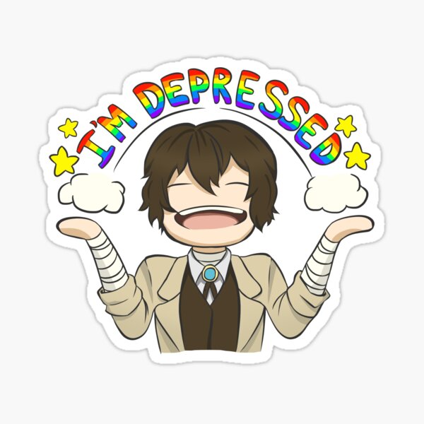"I'm Depressed" Dazai Sticker