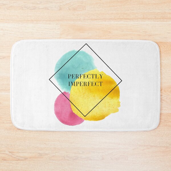 Item preview, Perfectly Imperfect Yellow, Teal, and Pink Watercolor Motivational Affirmation designed and sold by ArianaDagan.