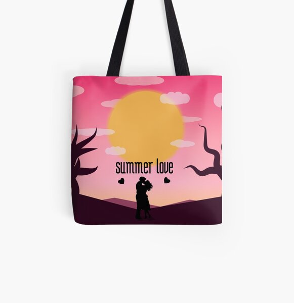 Paysage romantique Tote bag doublé