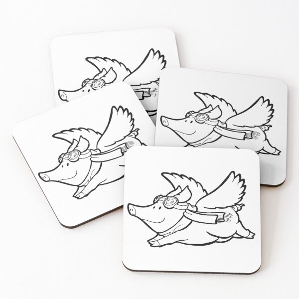 Item preview, funny flying pigs, pigs with wings designed and sold by serene-dad.
