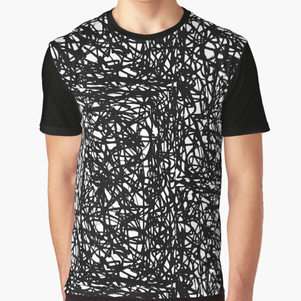 Item preview, Black And White Total Abstraction Drawing designed and sold by SpieklyArt.