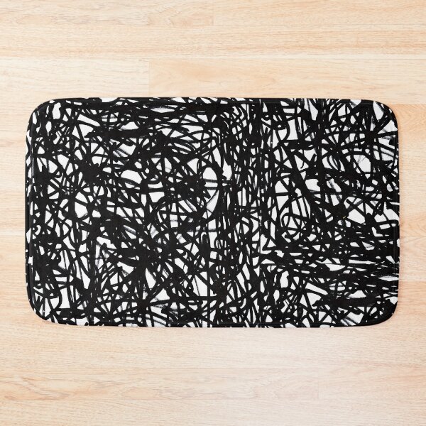 Item preview, Black And White Total Abstraction Drawing designed and sold by SpieklyArt.