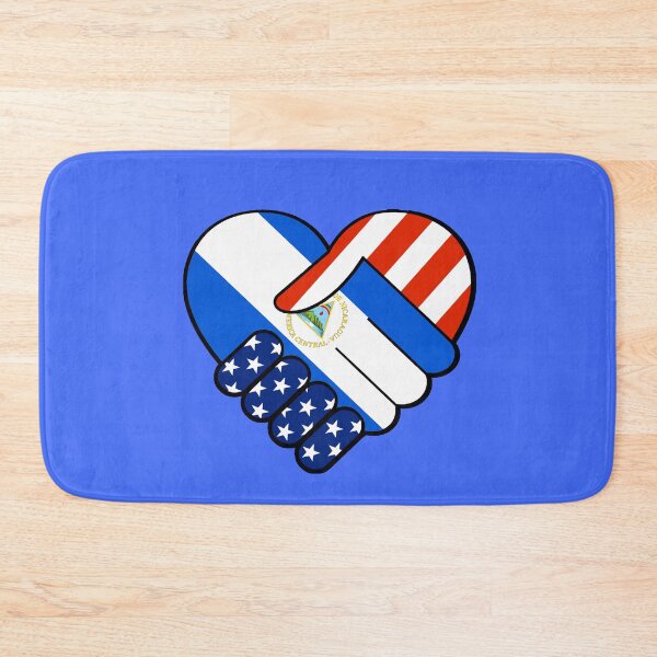 Item preview, Nicaragua Flag Spanish Teacher Hispanic Latino Flag USA Flag Handshake designed and sold by hispanicworld.