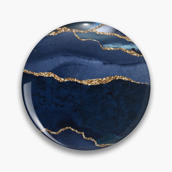 Item preview, Abstract Navy Blue Agate Watercolor designed and sold by Strawflower Oasis.