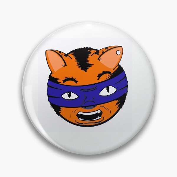 Item preview, Mutant ninja tiger face emoji designed and sold by Goodtimecomics.