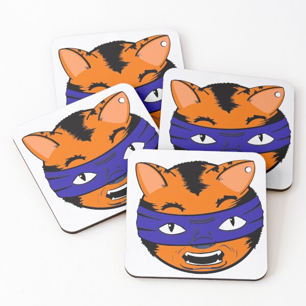 Item preview, Mutant ninja tiger face emoji designed and sold by Goodtimecomics.
