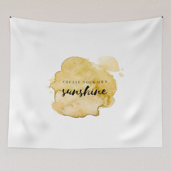Item preview, Create Your Own Sunshine Yellow Watercolor Motivational Quote designed and sold by ArianaDagan.