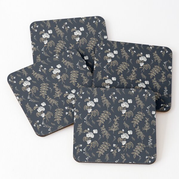Item preview, Black Night Flower Design Pattern designed and sold by dmr studio.