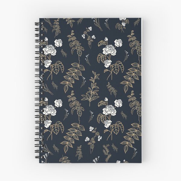Item preview, Black Night Flower Design Pattern designed and sold by dmr studio.