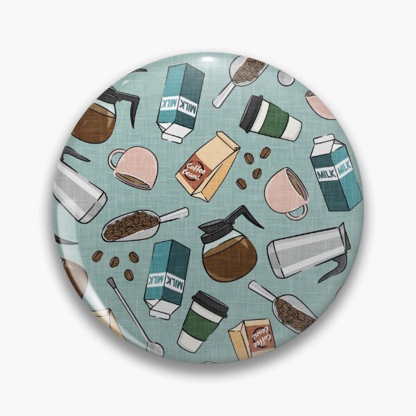 Item preview, Coffee House - Barista Elements - Teal designed and sold by littlearrow.