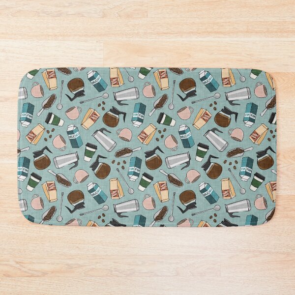 Item preview, Coffee House - Barista Elements - Teal designed and sold by littlearrow.