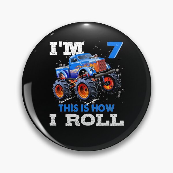Item preview, I'm 7 This is How I Roll Monster Truck, Funny Kids 7 Year Old Birthday Party Gift designed and sold by PrintOfi.