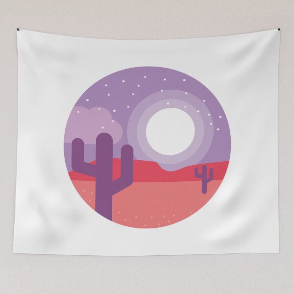 Item preview, Midnight Cactus Desert designed and sold by flying-flamingo.