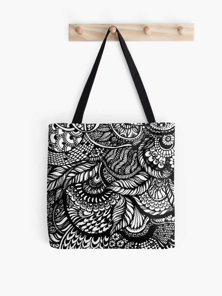 Zentangle Cloth Bag/Sack“Anything Is Possible…one stroke at a time