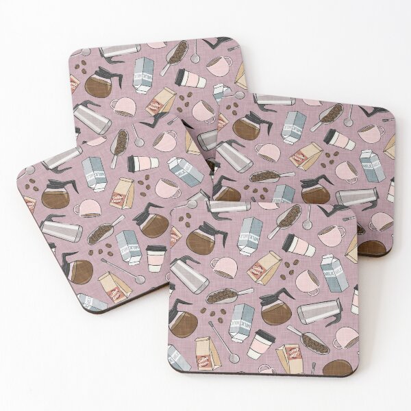 Item preview, Coffee House - Barista Elements - Mauve designed and sold by littlearrow.