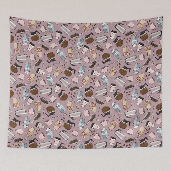 Item preview, Coffee House - Barista Elements - Mauve designed and sold by littlearrow.