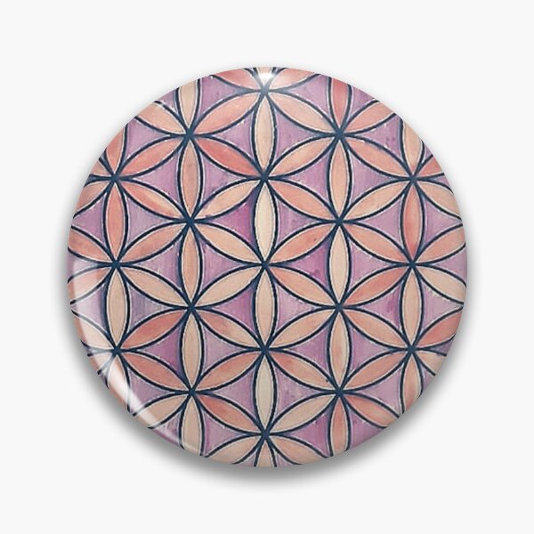 pinback badges buttons 3 1" Sacred Geometry Flower of Life 