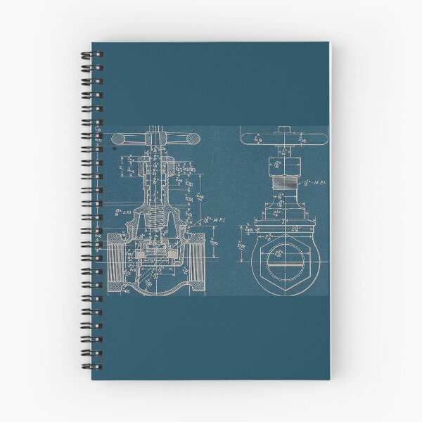 Item preview, globe valve blue print designed and sold by serene-dad.