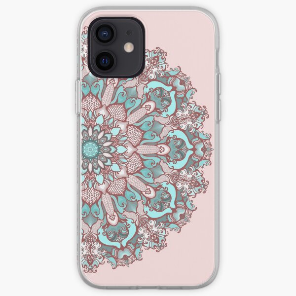 mandala#31 on pink background iPhone Soft Case