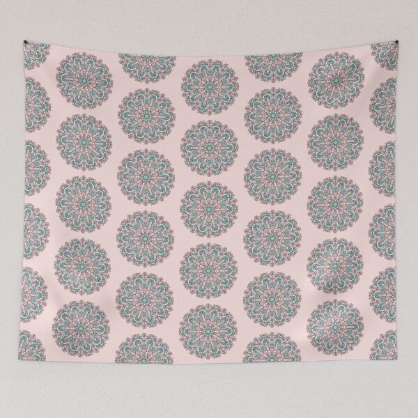 Item preview, mandala#31 on pink background designed and sold by MandalaFlowerArt.