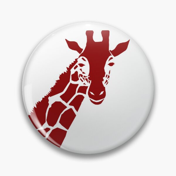 Item preview, Red geometric giraffe silhouette designed and sold by The Savannah Artist (S. Herst).