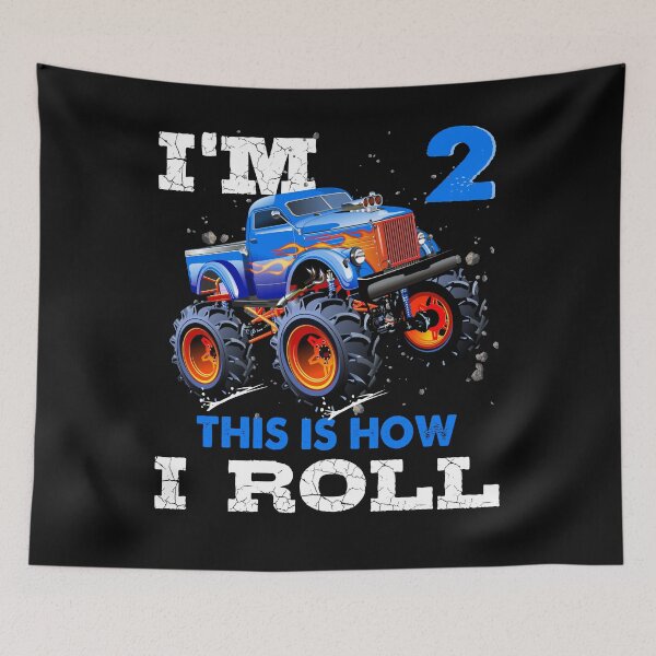 Item preview, I'm 2 This is How I Roll Monster Truck, Funny Kids 2 Year Old Birthday Party Gift designed and sold by PrintOfi.