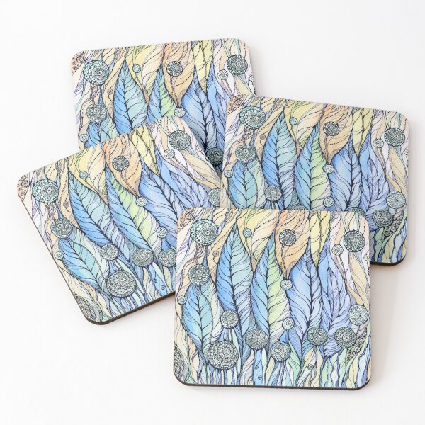 Item preview, Breeze. Hand draw  ink and pen, Watercolor, on textured paper designed and sold by MandalaFlowerArt.
