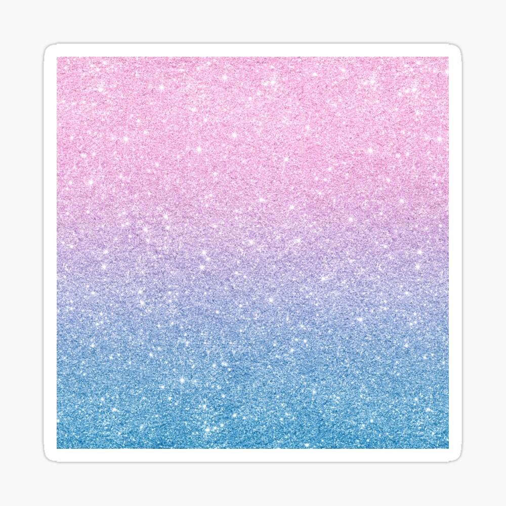 Pink Blue Sparkle Ombre Glitter