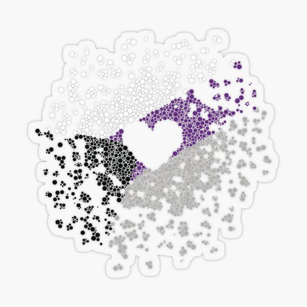Demisexual Heart Transparent Sticker