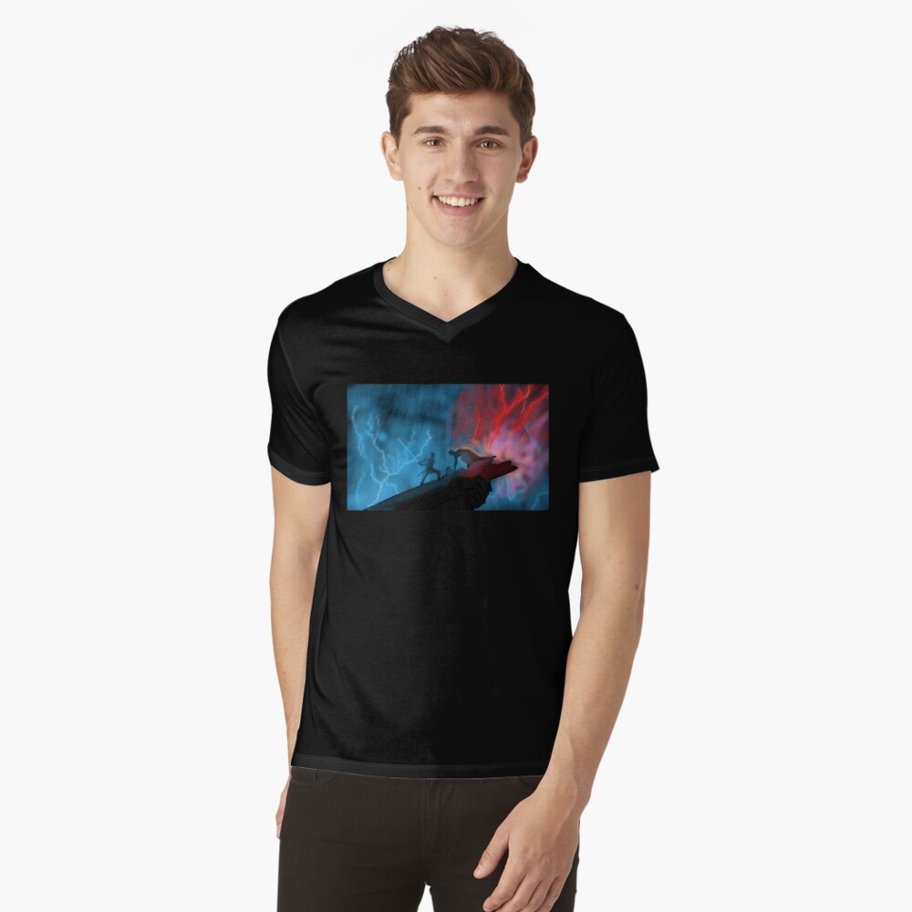 Vista previa del artículo con la obra «Camiseta de cuello en V», diseñado y vendido por livhanewald.