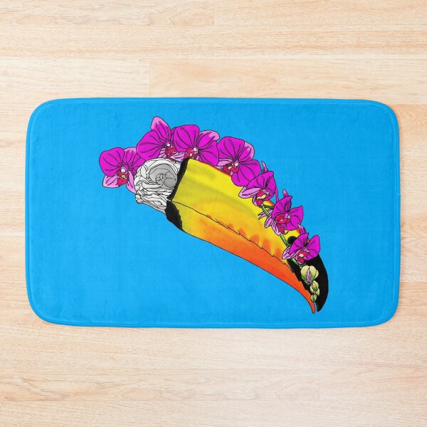 Item preview, Toucan Skull with Orchids designed and sold by TinkerandBone.