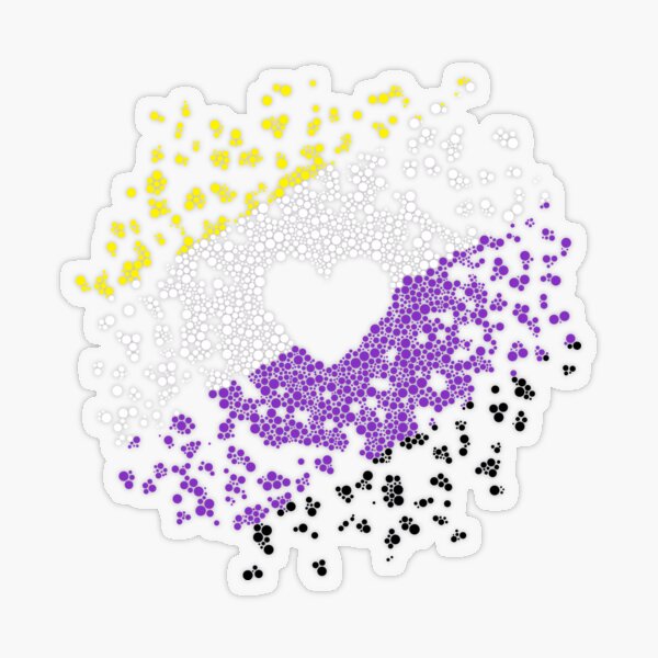 Nonbinary Transparent Sticker