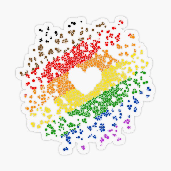 POC Pride Heart Transparent Sticker