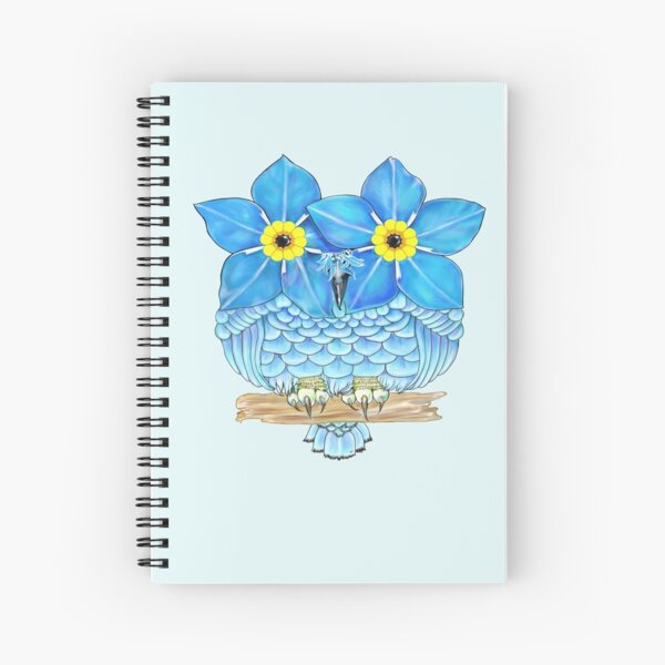 Little Flower Owl Spiral Notebooks Redbubble - roblox life alpha the flower locations