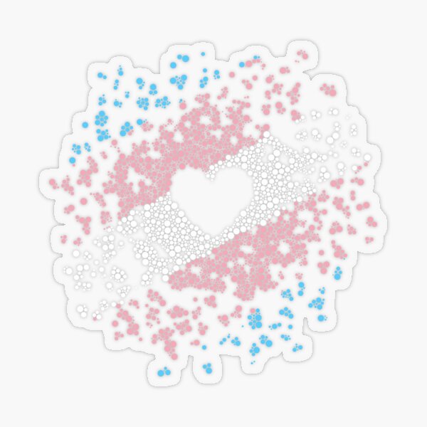 Trans Heart Transparent Sticker