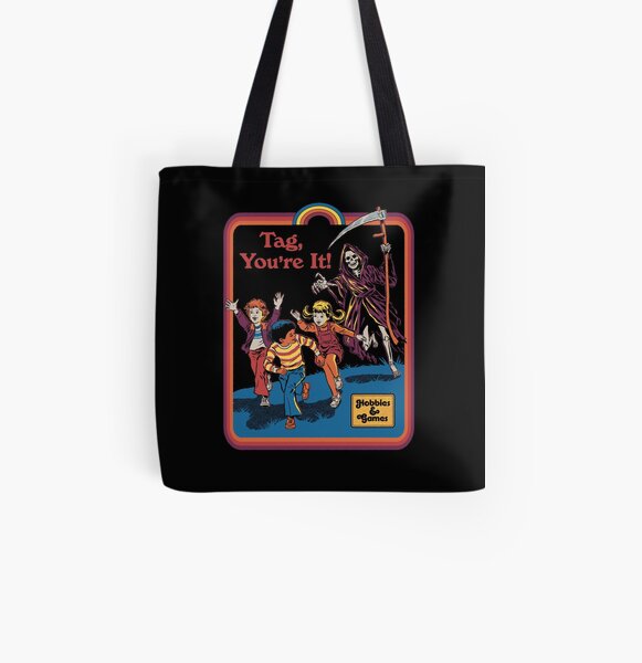 Tag, You're It All Over Print Tote Bag