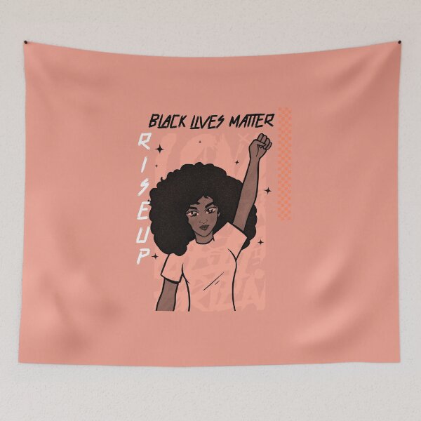 Item preview, Black Lives Matter Illustrated African American Woman Protest designed and sold by javes93.