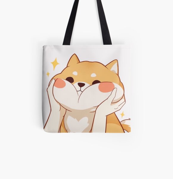 Kawaii Shiba inu All Over Print Tote Bag