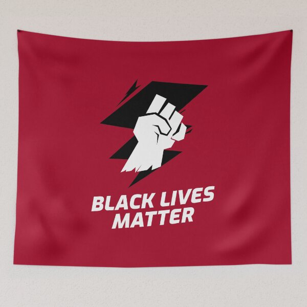 Item preview, Black lives matter protest raised fist with lightning designed and sold by javes93.
