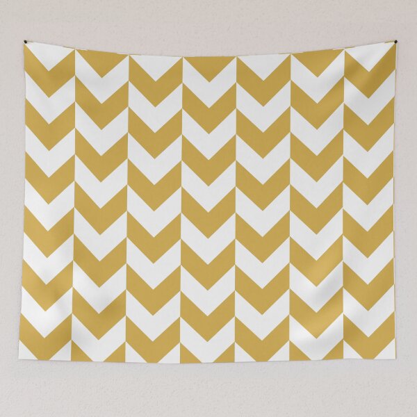 Item preview, SPICY MUSTARD AND WHITE CHEVRON ZIG ZAG ARROW PATTERN BY OZCUSHIONSTOO designed and sold by ozcushionstoo.