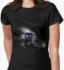 The Doctor and his blue box Women's Fitted T-Shirt