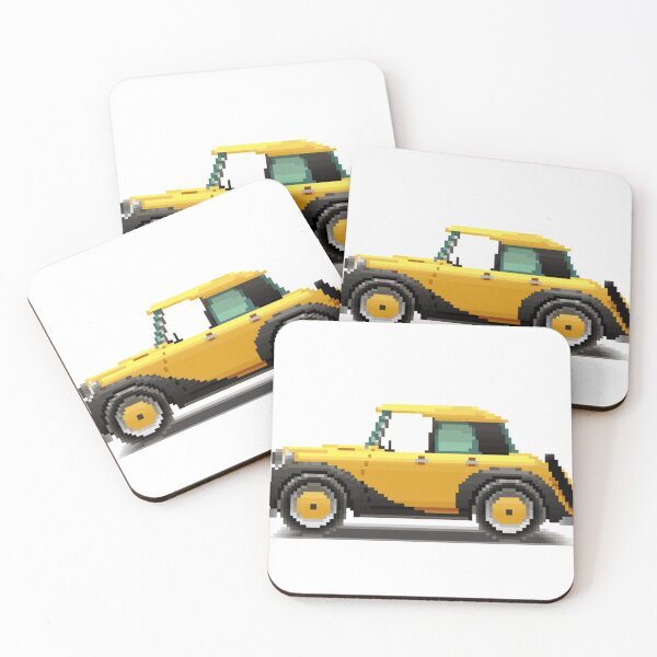 Item preview, Pixelated Vintage Yellow Classic Car designed and sold by HopeDetour.