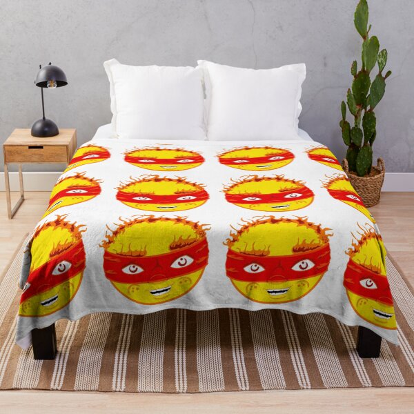 Item preview, Mutant ninja sun flame emoji face​ designed and sold by Goodtimecomics.