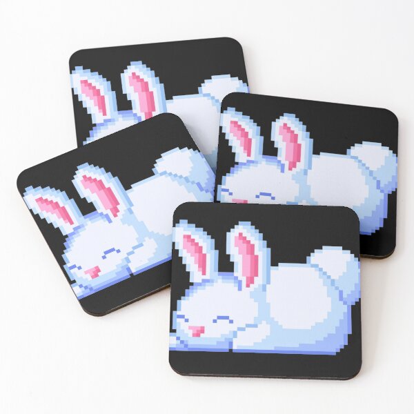 Item preview, Pixelated Super Little Cute Bunny designed and sold by HopeDetour.